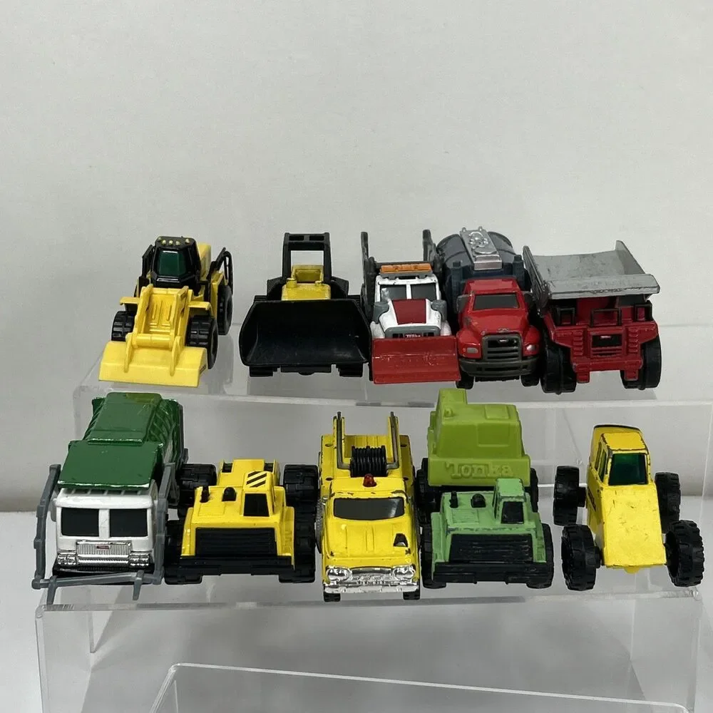 Tonka Construction Lot Tanker Snow Plow Bulldozer Garbage Dump Truck Loader